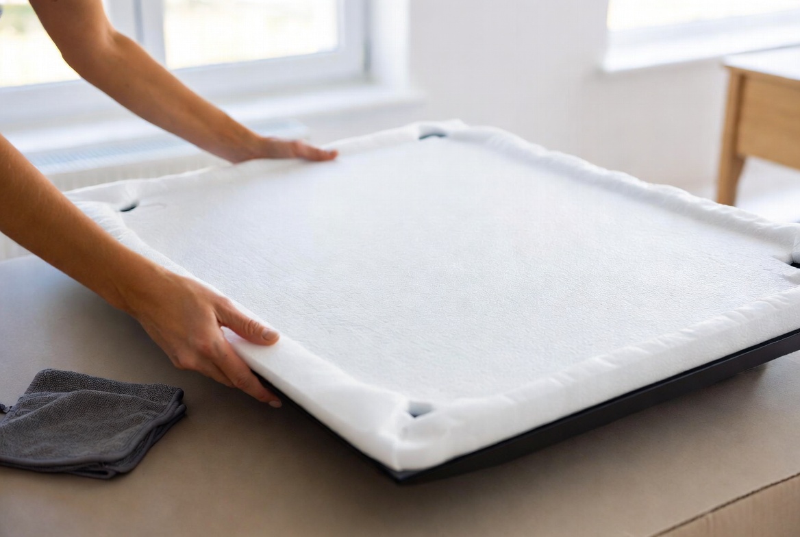 Protecting a TV screen with a soft foam layer